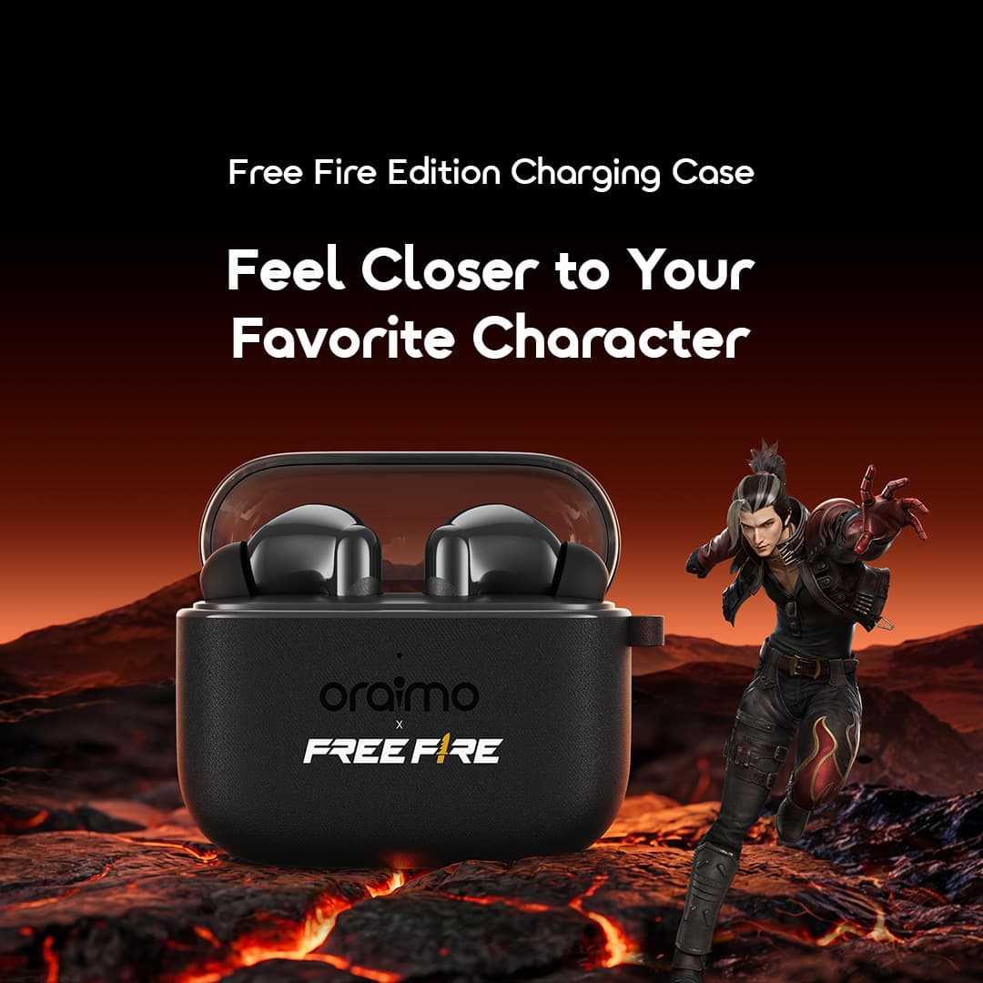 SpaceBuds Hayato charging case with Hayato character